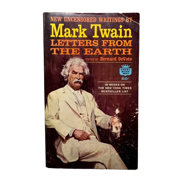 Mark Twain "Letters From The Earth" Crest Book Bestseller Paperback 1963 READ - Picture 1 of 7